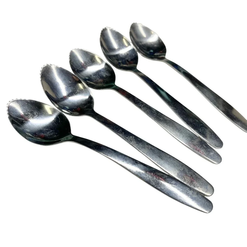Assorted Stainless Steel Flatware Grapefruit‎ Spoons Fork 9pcs Needs Cleaning